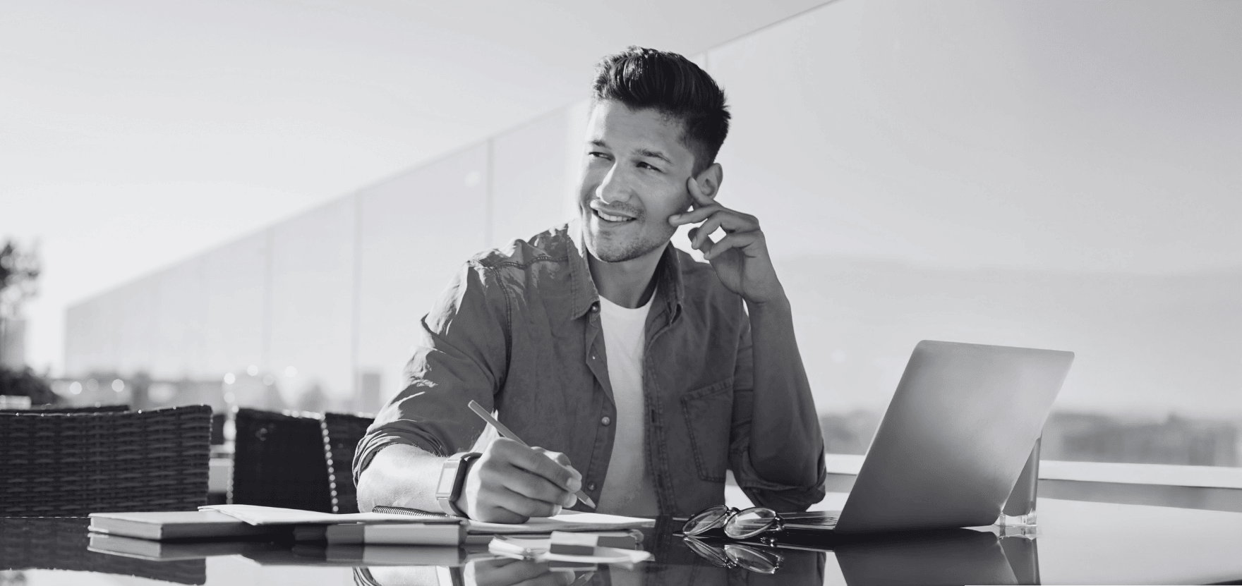 Man enjoying his personal loan refinance.